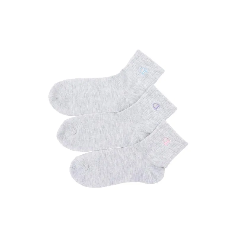 Champion Mid-Calf Socks Women's 3 Pack Silver Gray-0