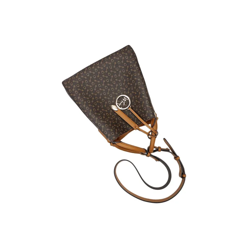 Why Artificial Leather Bucket Bag, Shoulder Bag, Crossbody Bag, Handbag Medium Size Women's Coffee/Milk Tea-2