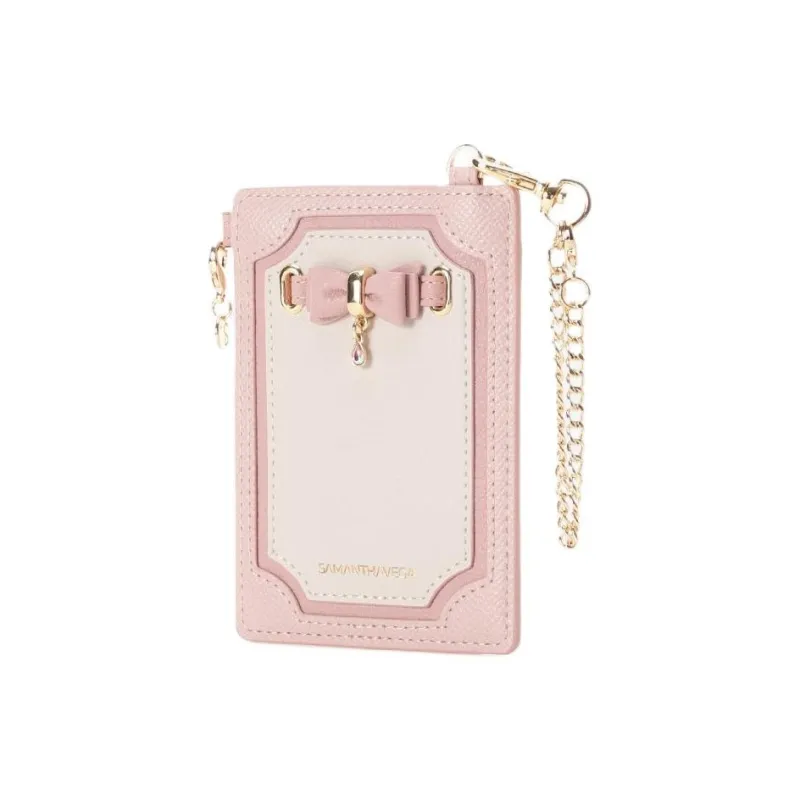 SAMANTHA THAVASA Synthetic Leather Passport Holder Women's Pink-1