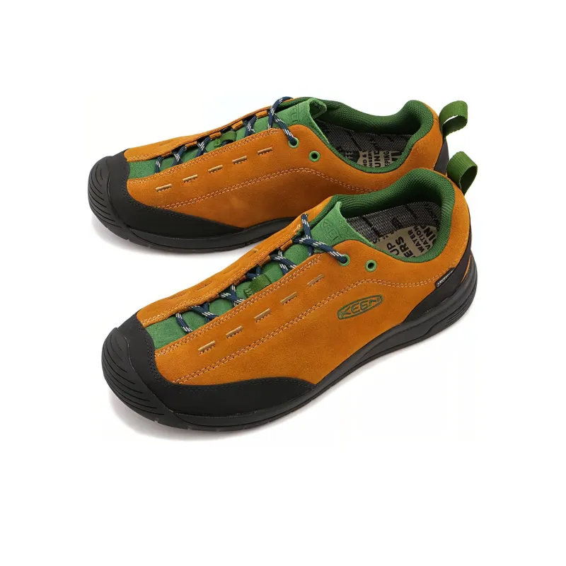 KEEN Jasper Slip Resistant Water Resistant Low Top Outdoor Shoes Men's Brown Green-1