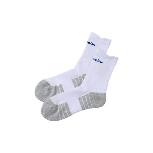 Champion SS24 Mid-Calf Socks Men's 1 Pack White