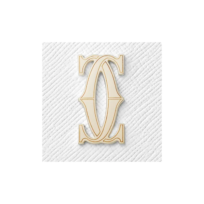CARTIER C De Cartier Collection Calfskin Card Holder Women's Bright White-4