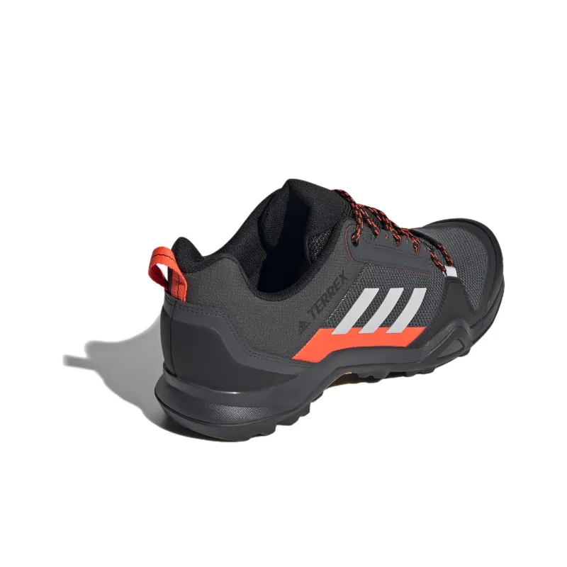 Adidas Terrex AX3 GTX Abrasion Resistant Low Top Outdoor Shoes Men's Black Orange-3