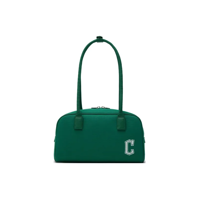 MLB Artificial Leather Shoulder Bag Toast Bag Bowling Bag Shoulder Bag Regular Unisex Green-3