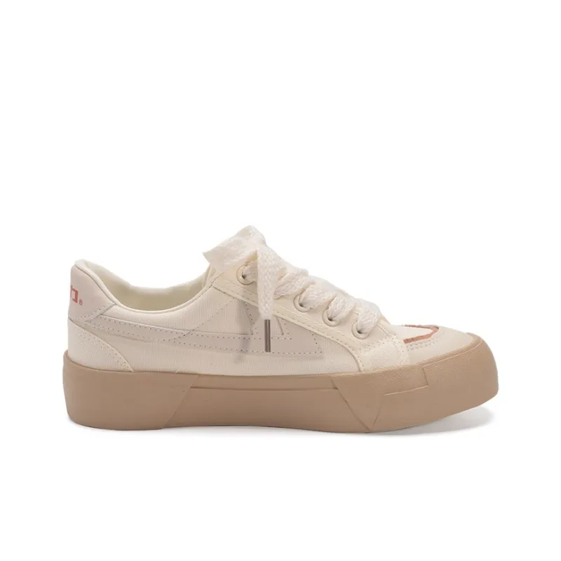 Warrior Wear Resistant Low Top Canvas Shoes Women's Beige Khaki-1