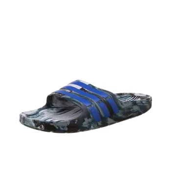 Adidas DURAMO Slip-Resistant Abrasion-Resistant Slide Slippers Unisex White Blue