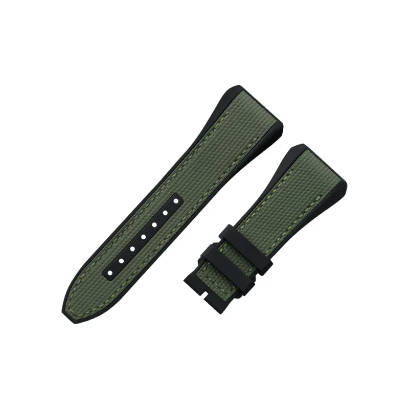 VAGENARI Rubber Plaid Surface Watch Band Rubber Strap Compatibility With Frank Müller VANGUARD V45 Unisex-5