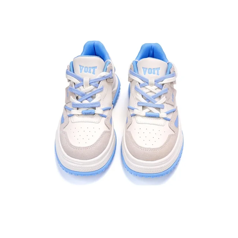 VOIT Skateboard Shoes Women's Low Top White/Sky Blue-3
