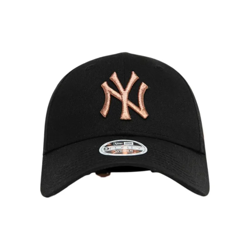 New Era Cotton Polypropylene Polyester Baseball Caps Women's Black-1