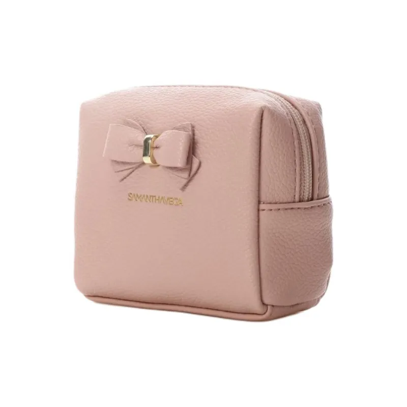 SAMANTHA THAVASA Synthetic Leather Clutch Mini Women's Pink-1