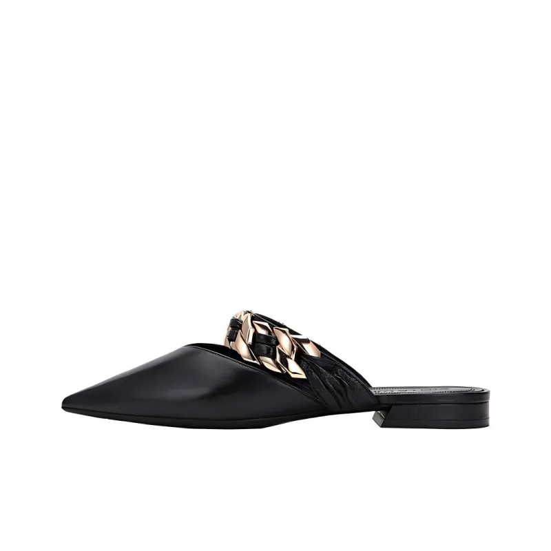 STELLA LUNA Wrap-toe Slippers Women's Black-0