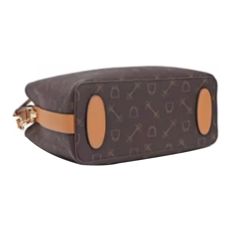 Why Artificial Leather Shoulder Bag Women's Dark Coffee/Apricot-4