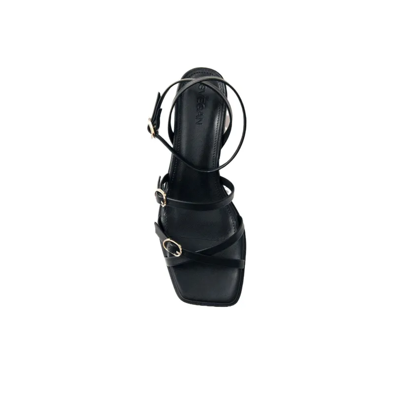 ALOHAS Tanya Strap Sandals 5cm Women's Black-3