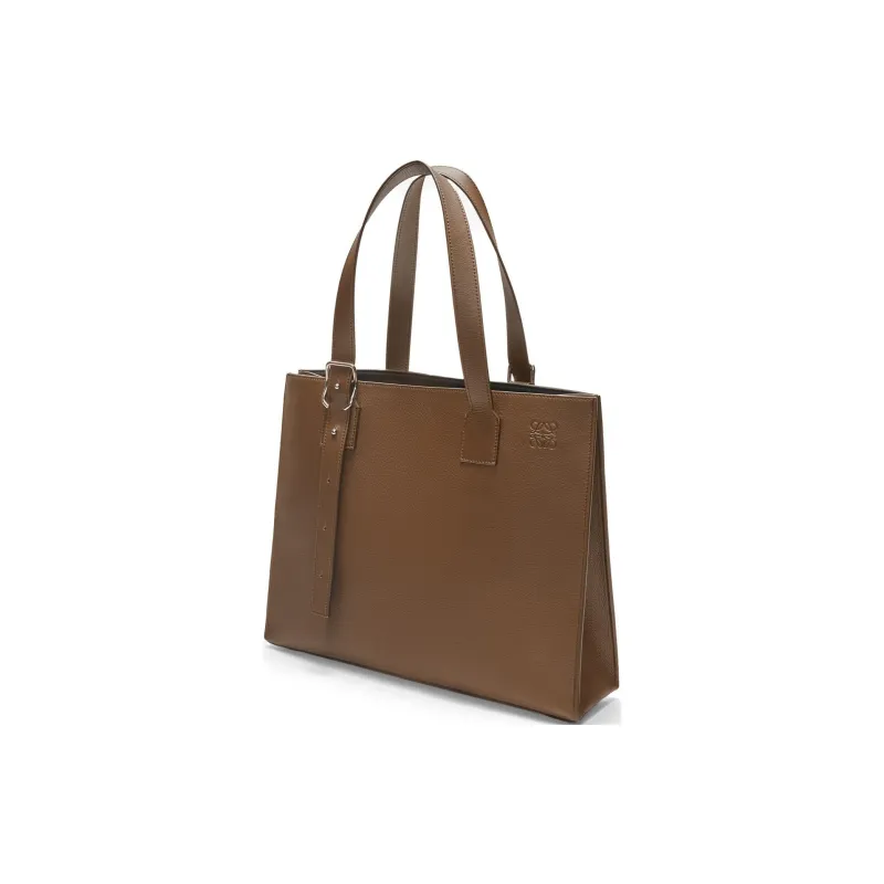 LOEWE Calfskin Tote Bag, Shopping Bag, Shoulder Bag, Handbag Men's Tan-1