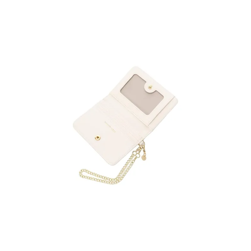 SAMANTHA THAVASA Cotton Synthetic Leather And Polyester Blend Card Holder Women's White-4
