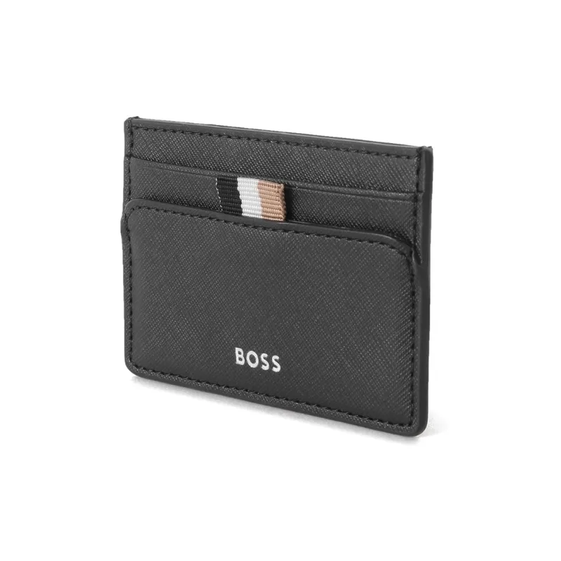 HUGO BOSS Leather Card Holder Card Holder Men's Black-1
