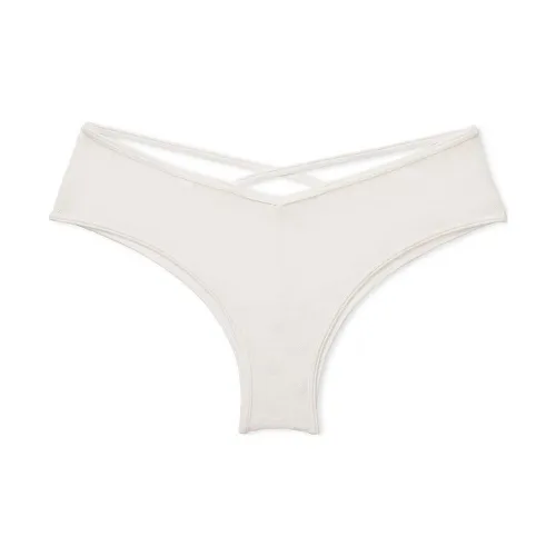 Victoria's Secret PINK DOT MESH CHEEKY PANTY /CW Underpants Women's 1 Pack Coconut White