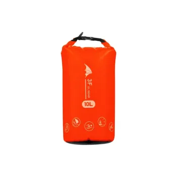 Three Peaks Out Outdoor Waterproof Bag Drifting And Kayaking Float Fishing PVC Material Orange 10L Shoulder Bag