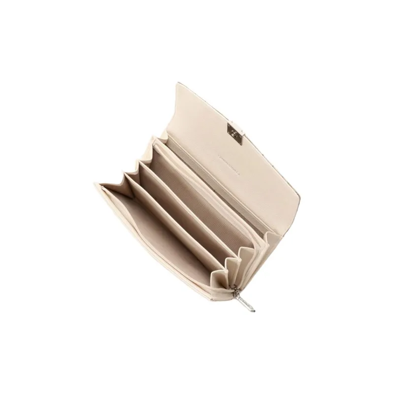 SAMANTHA THAVASA Synthetic Leather Wallet Women's Ecru & Light Gray-4