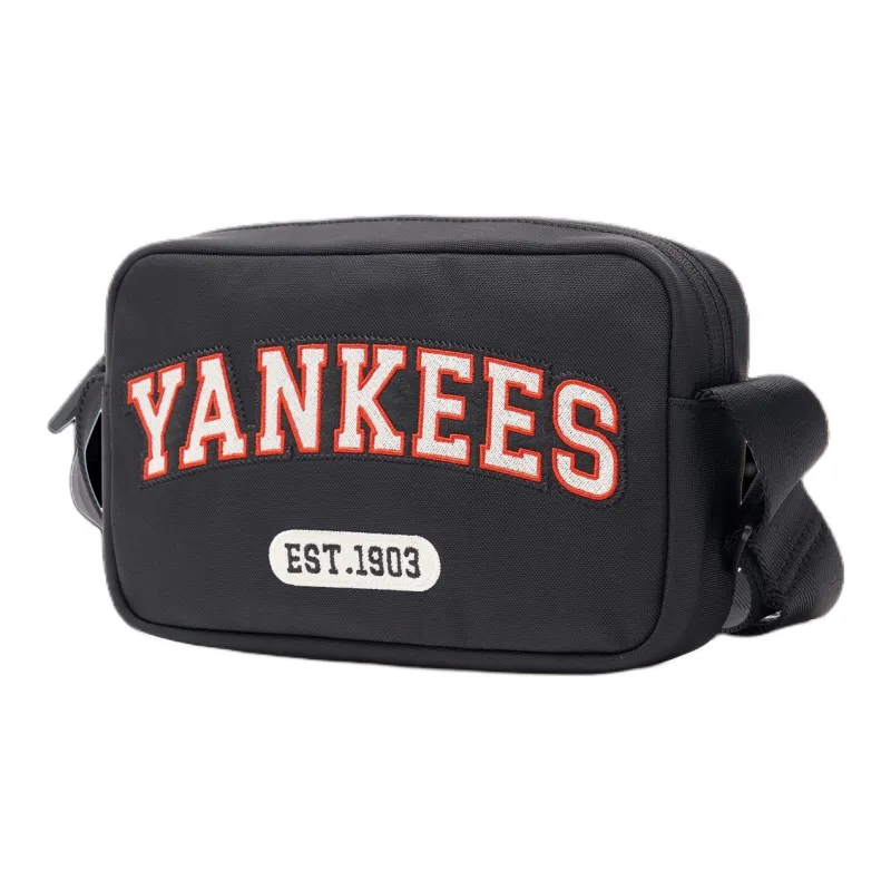 MLB New York Yankees Blended Material Camera Bag, Shoulder Bag, Crossbody Bag Medium Size Unisex Black-1