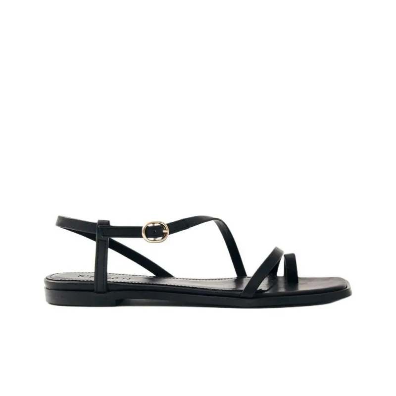 ALOHAS Sloane Black Strap Sandals Women's Black-1