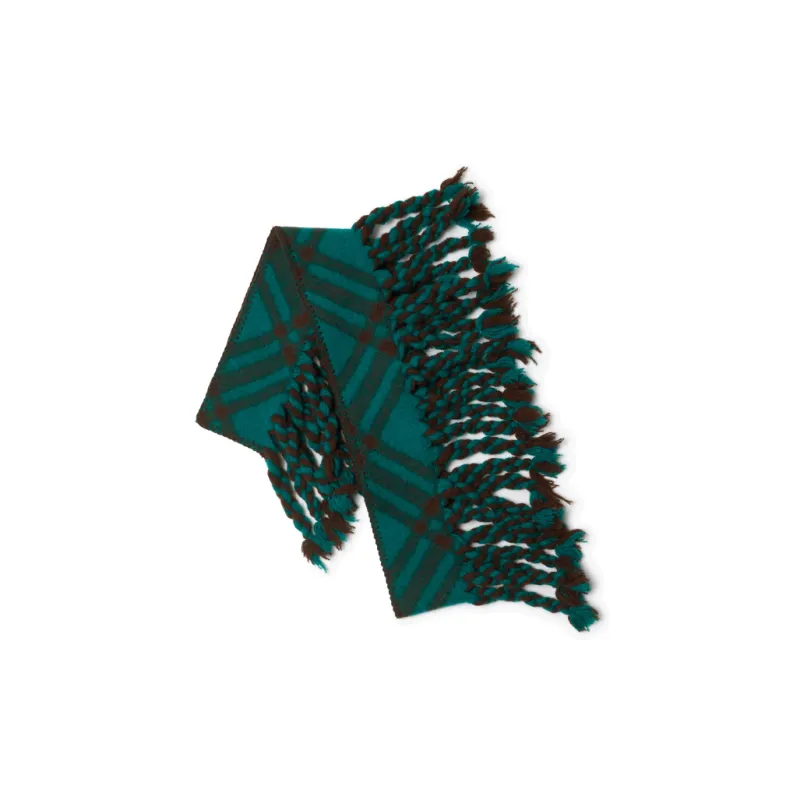 Burberry Check Wool Skinny Scarf-0