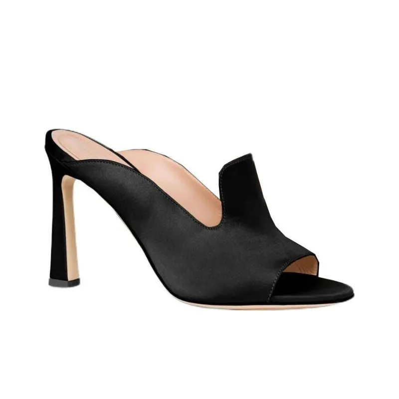 ALBERTA FERRETTI Slide Slippers 9.5cm Women's Black-1