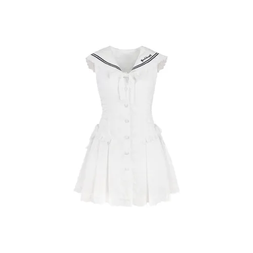 HAPG Sleeveless Dresses Women's White