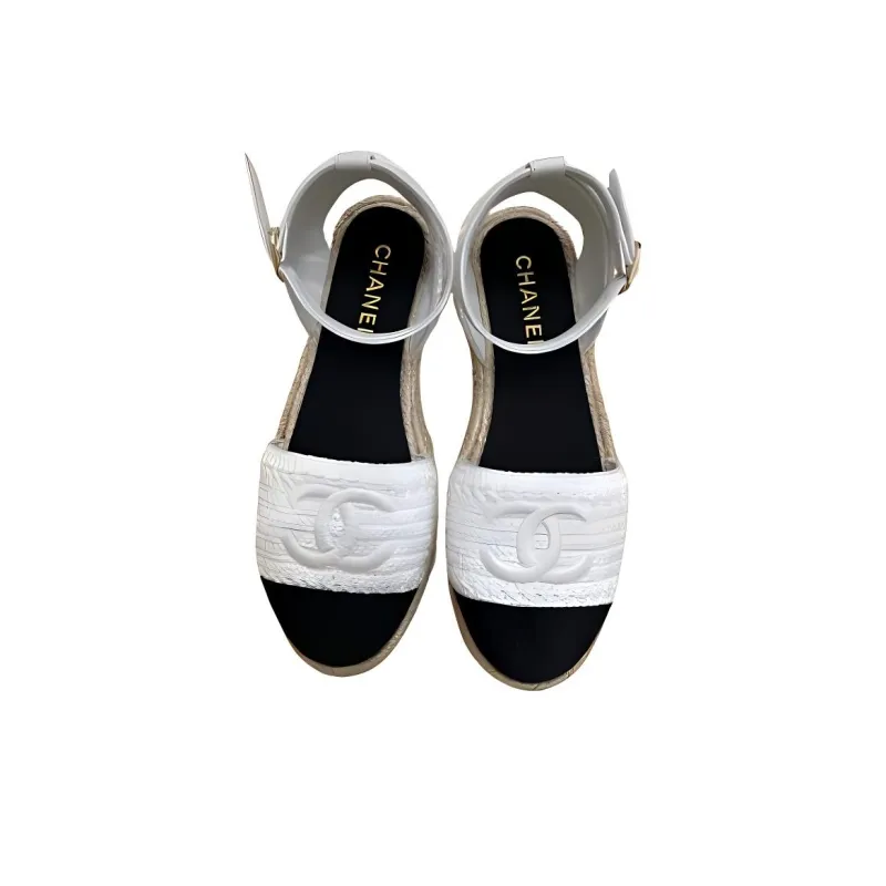 CHANEL Casual Single Shoes Women's White-3
