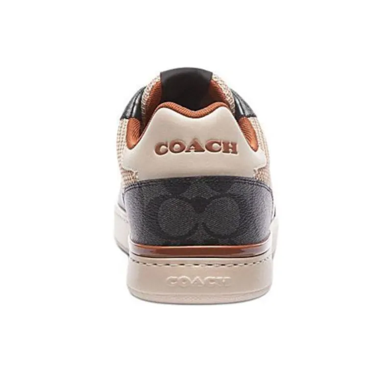 COACH Clip Low Top Skateboard Shoes Men's Brown-3