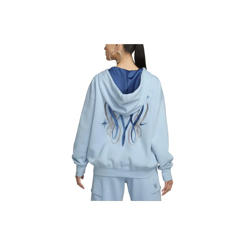 Nike Serena Williams Design Crew Women's Fleece Pullover Hoodie Sweatshirt Women's Blue-1