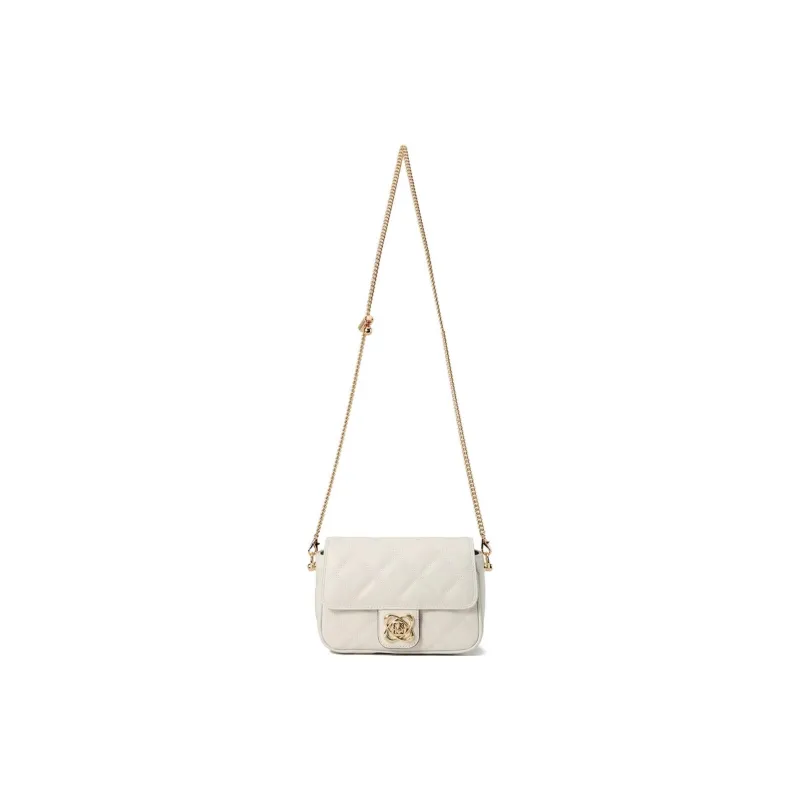 Why Cow Leather Shoulder Bag, Crossbody Bag Small Size Women's Hyacinth Purple/White/Black-4