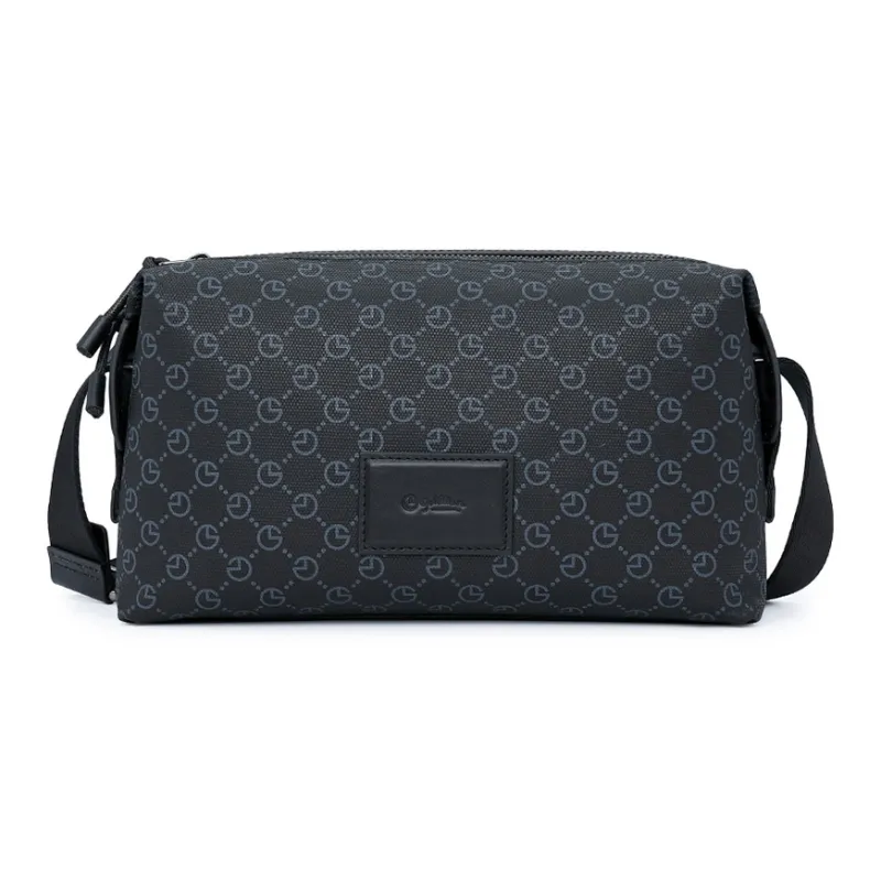 GOLDLION Cow Leather Crossbody Bag Shoulder Bag Crossbody Bag Regular Men's Black-0