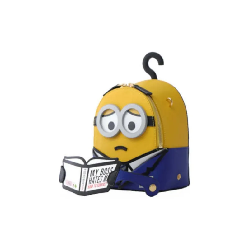 FION Cow Leather Backpack Unisex Yellow-3