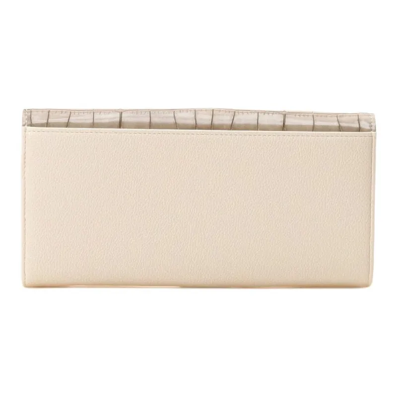 SAMANTHA THAVASA Synthetic Leather Wallet Women's Ecru & Light Gray-3