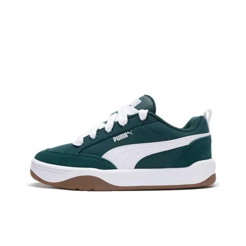 PUMA Park Lifestyle Skateboard Shoes Unisex Low-Top Dark Green/PUMA White