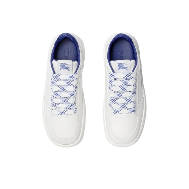 Burberry Stock Low Top Skateboard Shoes Women's White-3