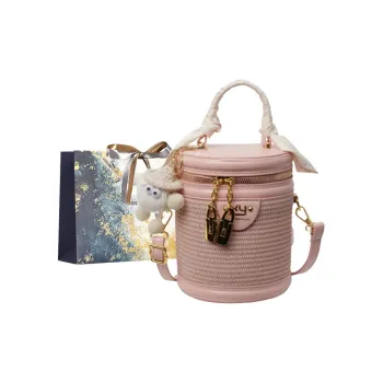Iman's House Woven Shoulder Bag Women's Pink+Charm/Blue+Charm/Ecru+Charm/Black+Charm