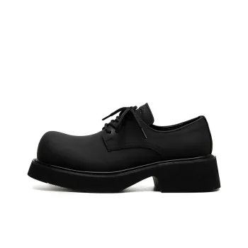 Zuogedu Fashionable Versatile Casual Shoes Oversized Trendy Derby Shoes Men's Black