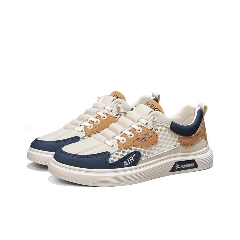 Abango Casual Shoes Men Low Top Gray/Beige/White-10