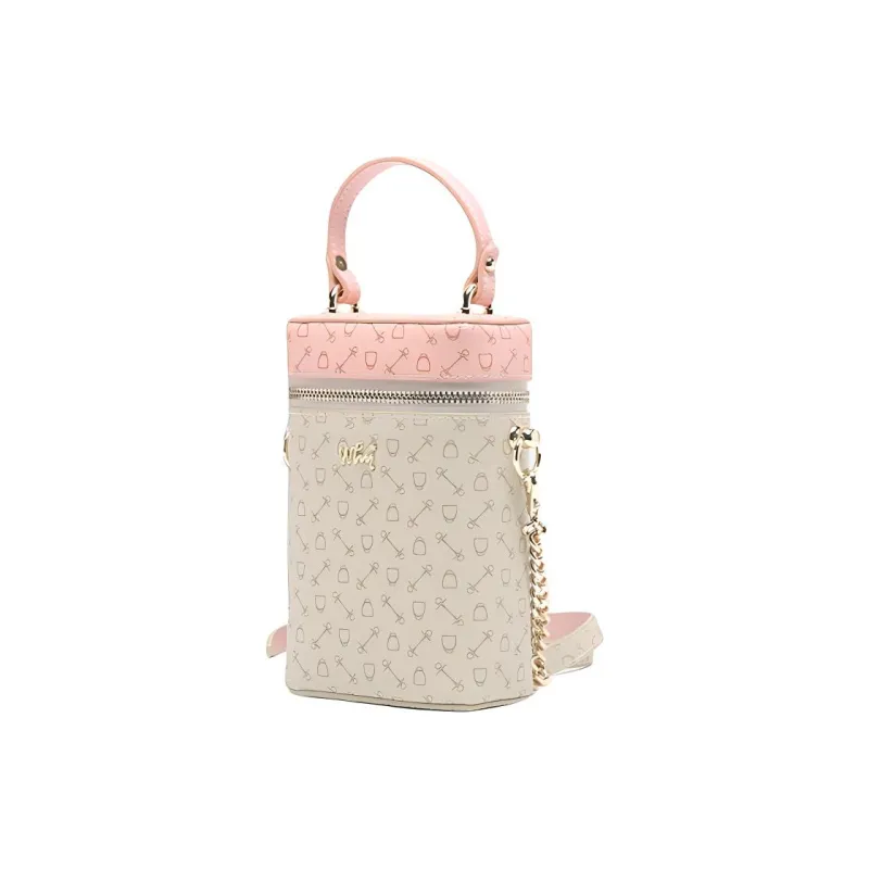 Why PVC Shoulder Bag Women's Apricot & Pink/Coffee & Pink/Coffee & Brown-3