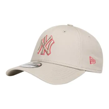 New Era Cotton, Polyester Baseball Caps Unisex Beige