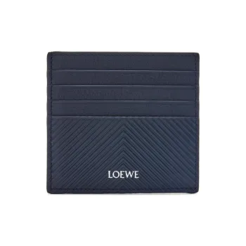 LOEWE Calfskin Card Holder Men's Dark Marine Blue