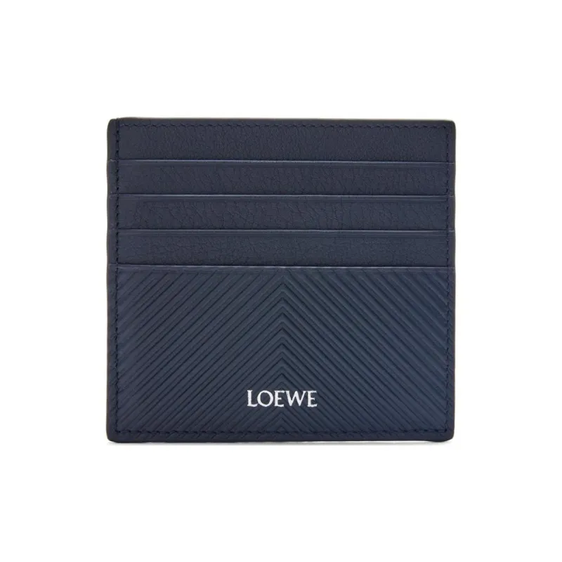 LOEWE Calfskin Card Holder Men's Dark Marine Blue-0