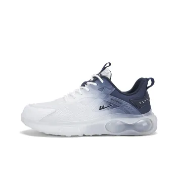 Warrior Cushioning Height Increasing Low-Top Running Shoes Men's White Dark Blue Black