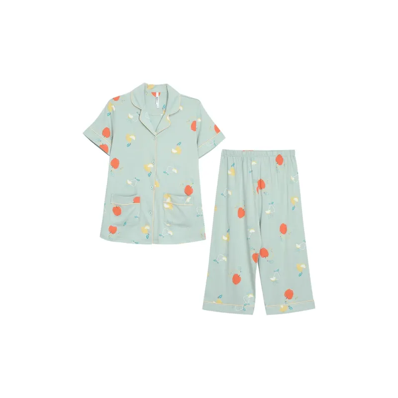 Red Beans At Home Pajama Set Women's-2