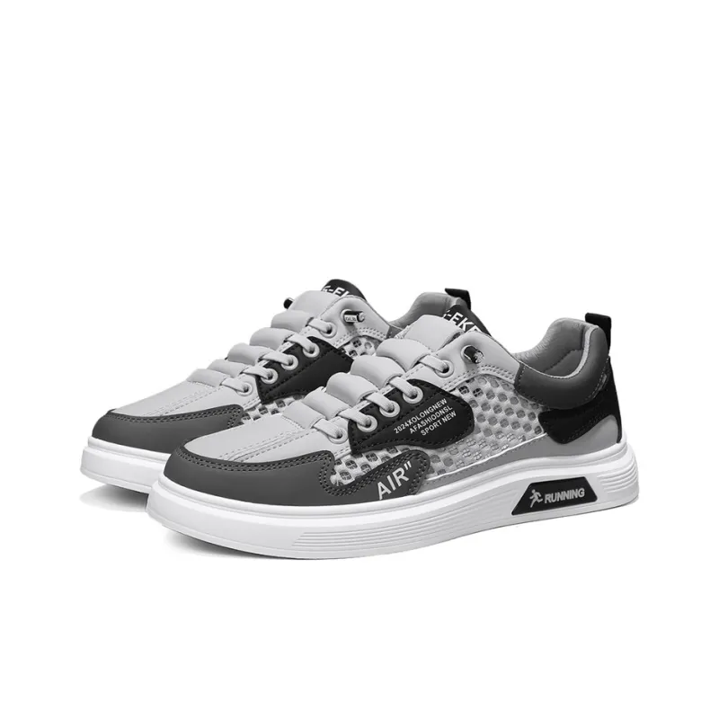 Abango Casual Shoes Men Low Top Gray/Beige/White-18