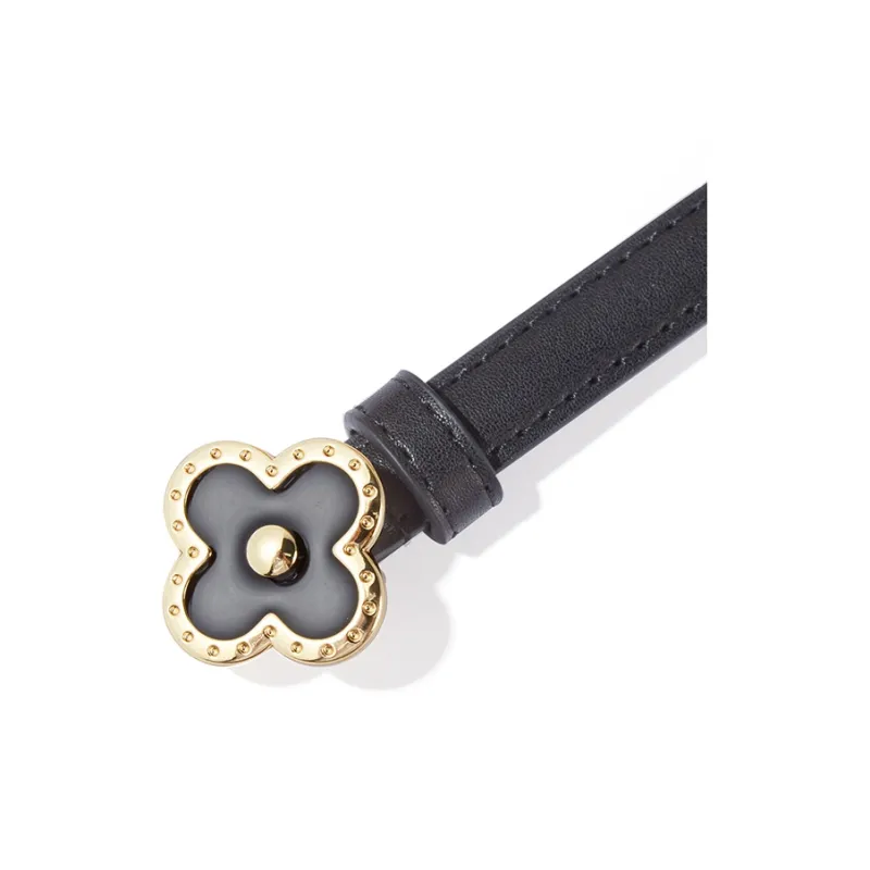 TUCANO Versatile Trendy Genuine Leather Smooth Buckle Belt Leather Belts Women's Width 3.4cm-4