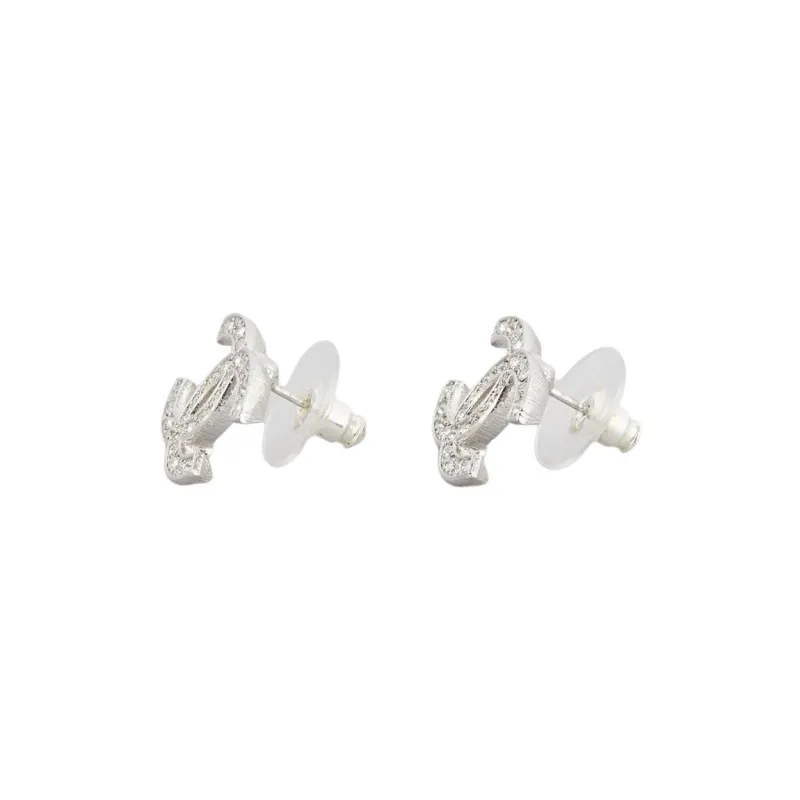 CHANEL Cubic Zirconia Earrings Unisex-1