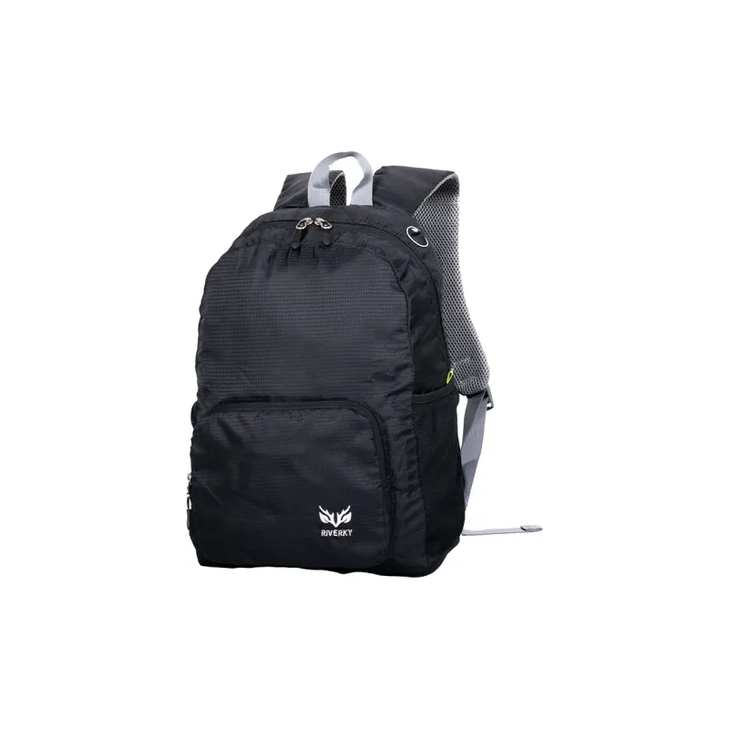 Jiang Qi Polyester Lightweight Foldable Storage Bag 25 Unisex Black Yellow-5